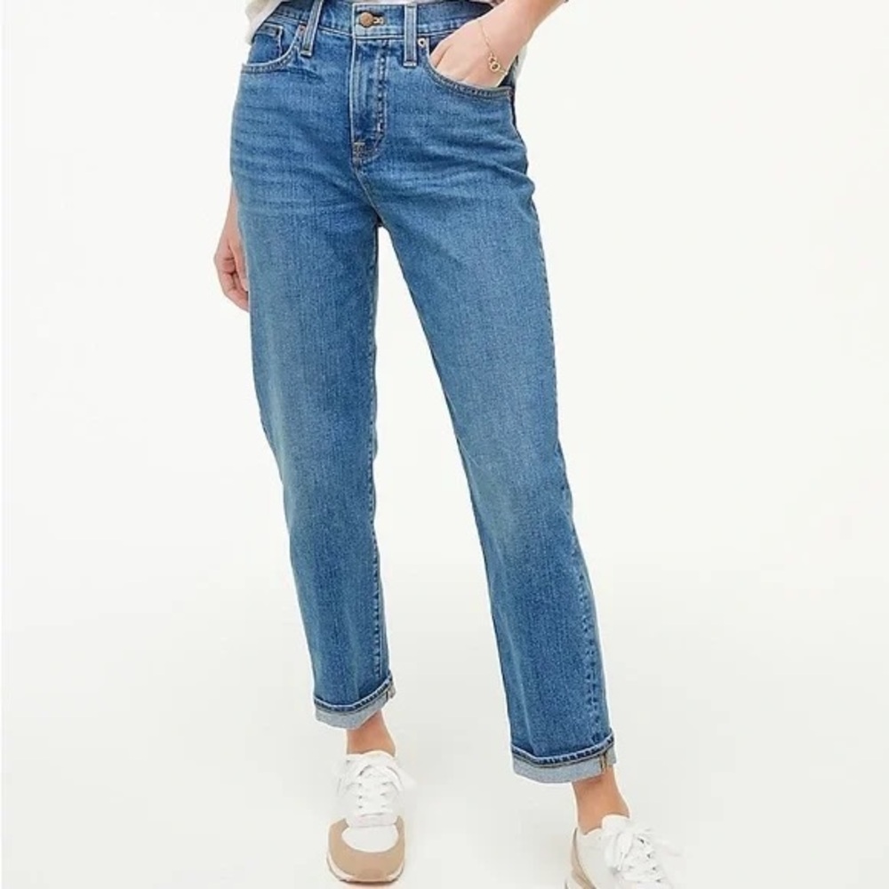 J. Crew Factory Relaxed Boyfriend Jean All-day Stretch Blue Denim BM466 Size 27